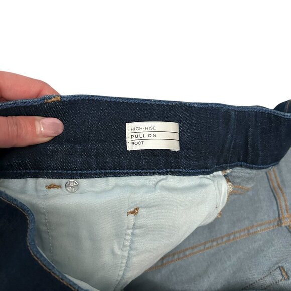 Lane Bryant Plus Size 28 Pull On High Rise Boot Cut Jeans Denim Pants Blue NWT - Picture 6 of 8